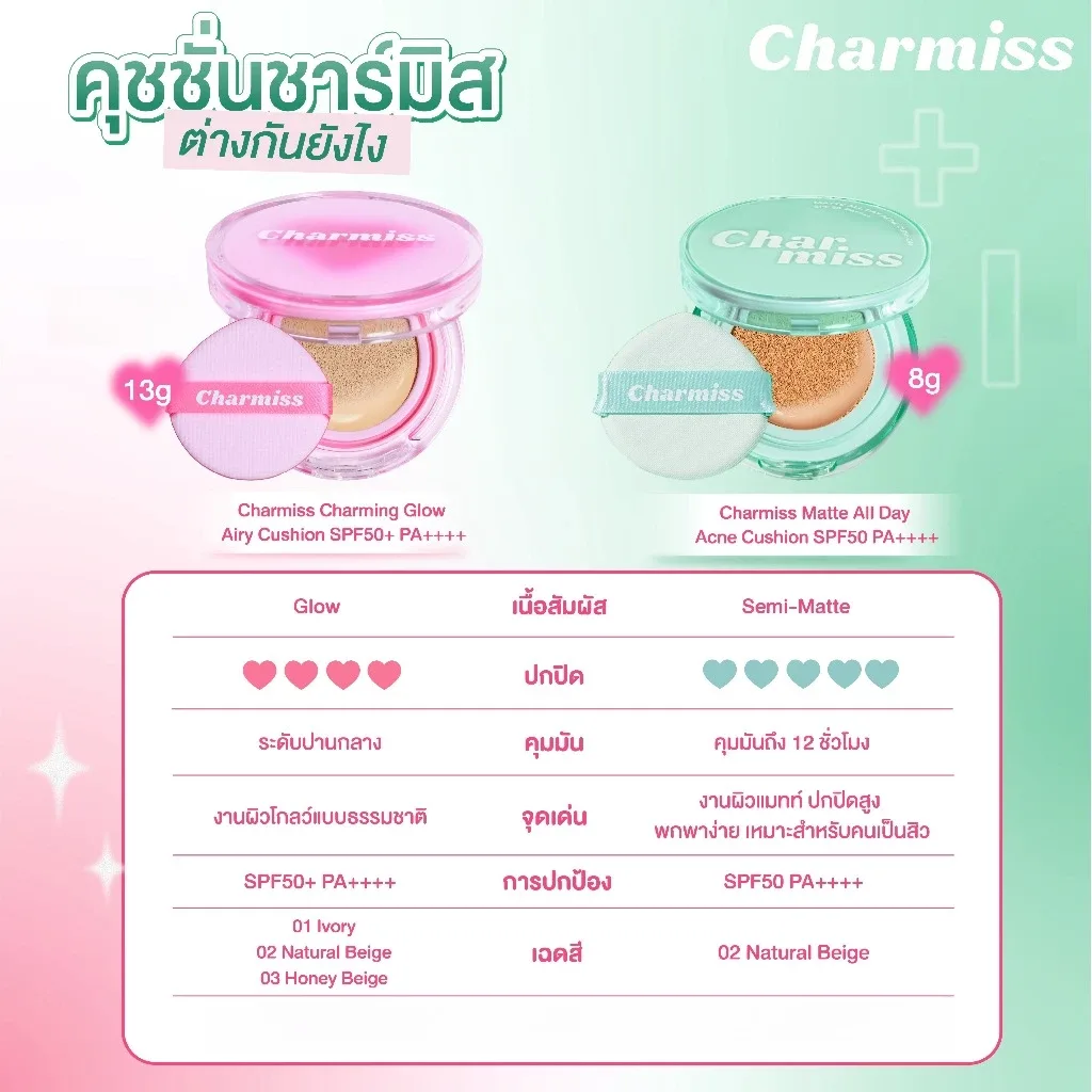 Charmiss Charming Glow Airy Cushion SPF50+ PA++++