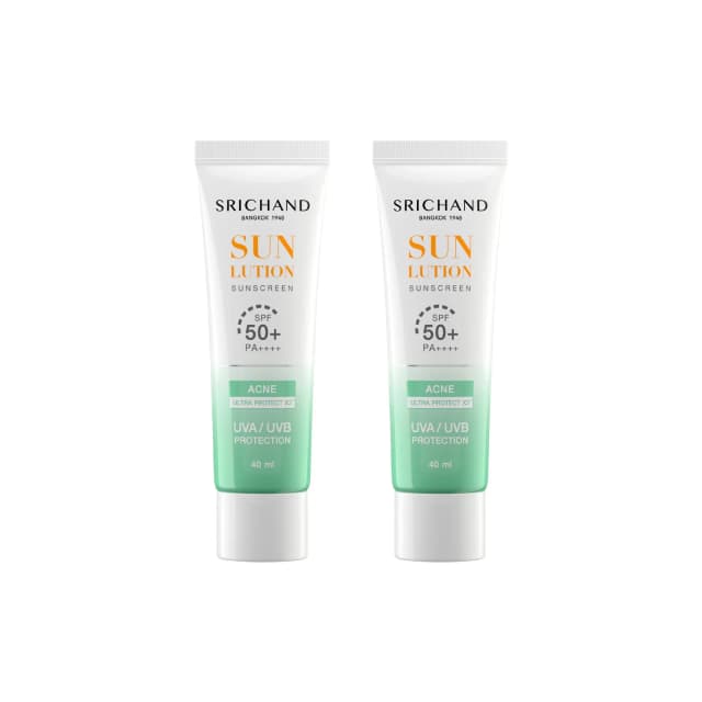 Srichand Sunlution Acne Care Sunscreen SPF 50+ PA++++ (Pack คู่)